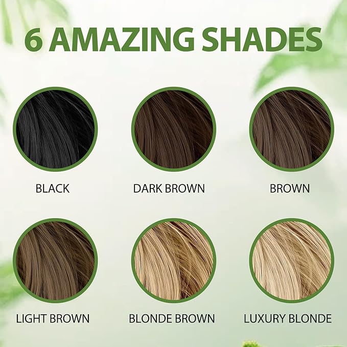 Black Hair Dye Shampoo for 100% Gray Coverage - 3 IN 1 Hair Color Shampoo with Argan Oil & Ginseng, Ammonia & Paraben Free, Long Lasting Semi-Permanent Natural Color for Women & Men (500ml)