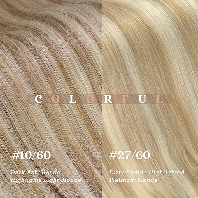 Ve Sunny Blonde Clip in Hair Extensions Highlight Human Hair Clip in Extensions for Women 12 Inch Real Hair Extensions Clip in Human Hair 80g