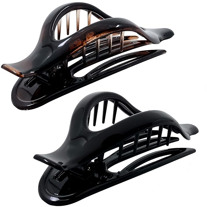 Camila Paris CP2388-CP2372 French Hair Clips, Large Side Slide Hair Clips for Volume Hair, Strong Hold, Girls Hair Claw Clips for Women, Durable Styling Girls Hair Accessories, Made In France