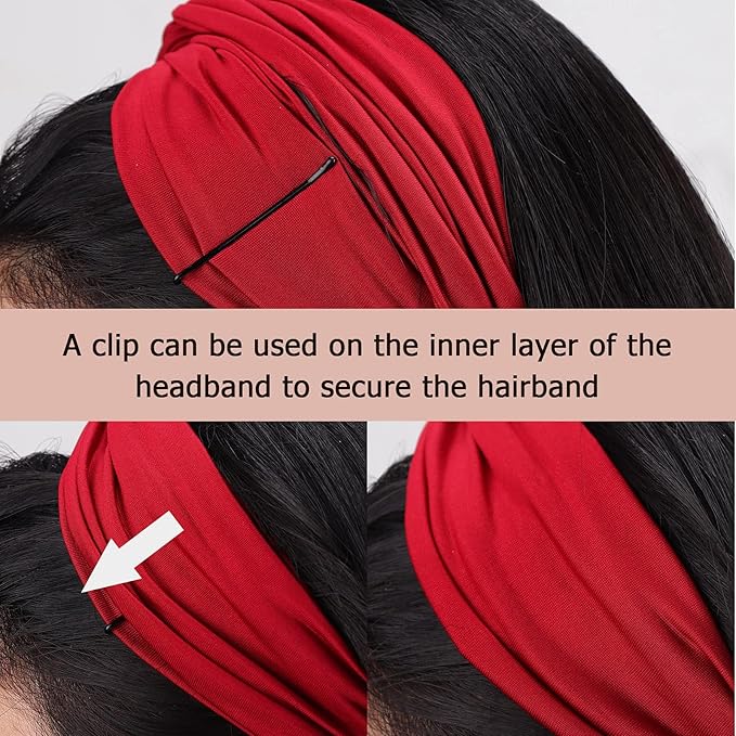 DRESHOW 8 Pack Headbands for Women Yoga Knotted Headbands Elastic Criss Cross Hair Accessories Sports Head Wrap Non Slip