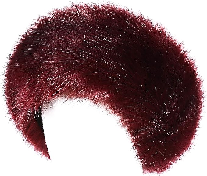 sy soul young Faux Fur Headband with Elastic for Women's Winter Earwarmer Earmuff