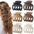 6 Pcs Hair Clips Small Claw Clips for Thin Hair Medium Matte Non-slip Hair Accessories for Women and Girls (Coffee)