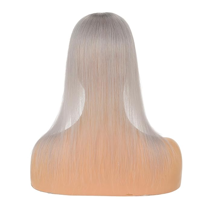 Hairro Human Hair Toppers Free Parted, 3.5x4.7" Base Hand-wovened 100% Real Hairpieces, with Invisible Clips-in for Women, for High Hairline/Adding Volume on Top, 12 Inch Grey