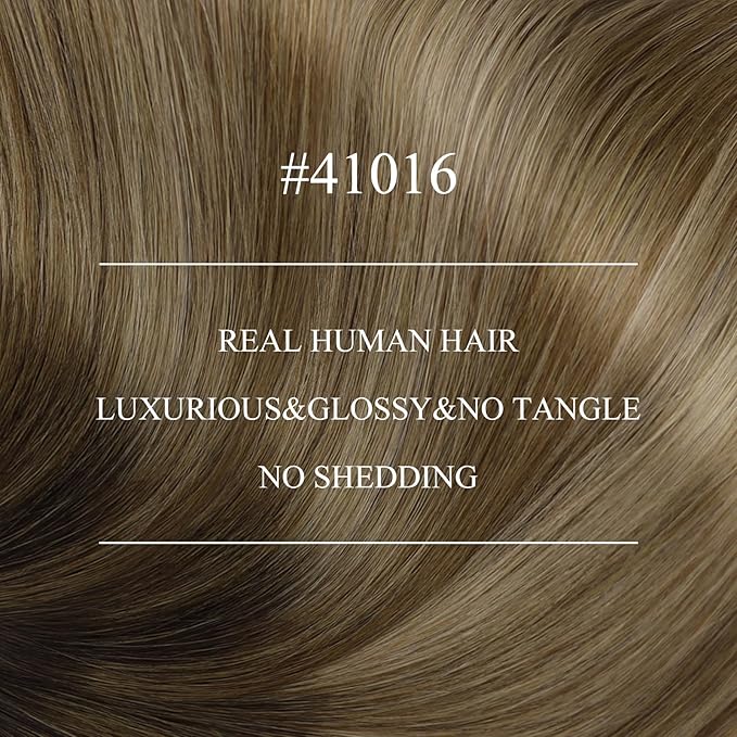 YoungSee Nano Extensions Human Hair Ombre 22 Inch Nano Ring Hair Extensions Human Hair Balayage Dark Brown with Blonde Nanobead Hair-Extension Real Hair or Wedding 50s 50g