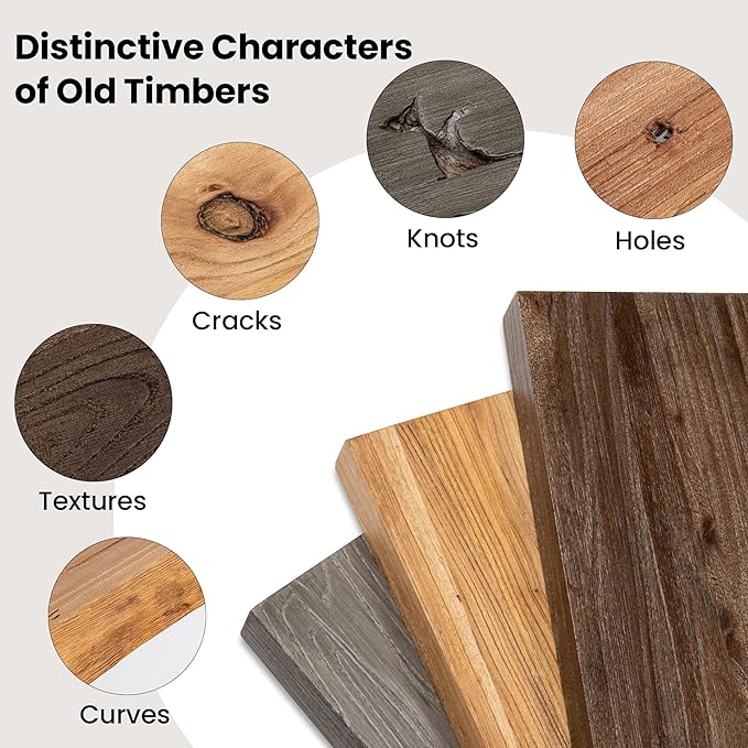 Fun Memories Floating Shelves for Wall, 36"x9.3" Rustic Solid Elm Wood Shelves, Heavy-Duty Wall Mounted Shelves with Invisible Brackets, Set of 2 for Living Room, Bedroom, Kitchen, Walnut Finish