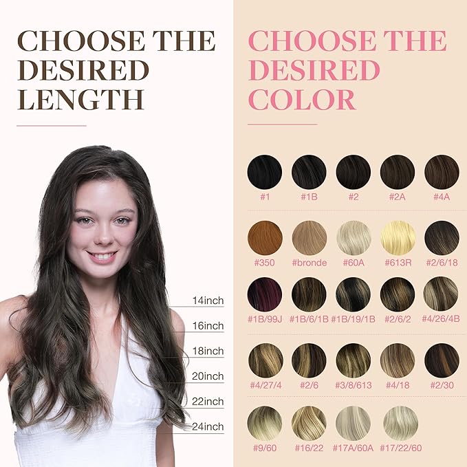 GOO GOO Tape in Hair Extensions Human Hair, 1C Mocha Brown, 10inch 30g 20pcs, Skin Weft Seamless Invisible, Silky Straight with Thick Ends, Remy Human Hair