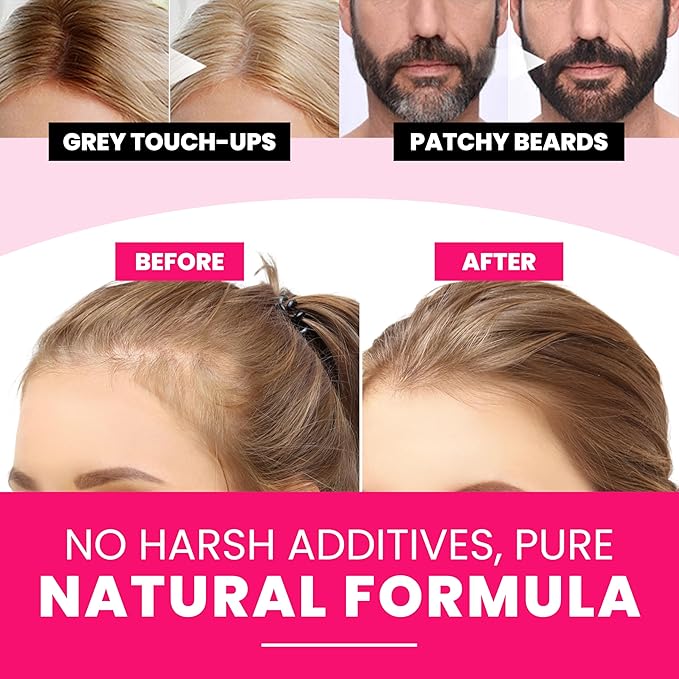 VELO Hairline Powder–LIGHT BROWN Hair Root Touch Up Powder for Women & Men–Instantly Covers Gray Hair, Thinning Hair & Bald Spots–Sweatproof Root Cover Up–Puff & Mirror Compact 13 Shades