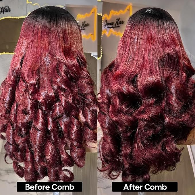 Burgundy Wig Human Hair 13x6 Loose Wave Lace Front Wigs Human Hair 1b 99j Burgundy Lace Front Wigs for Women 250% density Ombre Burgundy Lace Front Wig