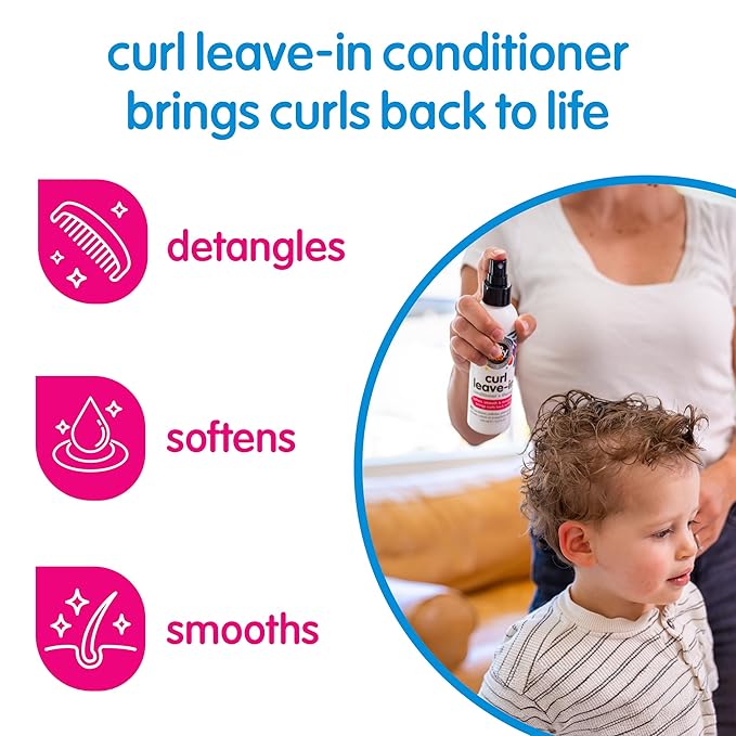 SoCozy Leave In Conditioner Spray (5.2 Fl Oz) Paraben-Free Detangler for Kids' Curly Hair, Deep Conditioner & Tangle-Free Curls, Gentle & Nourishing with Keratin, Vitamin B5, Olive Oil & Jojoba Oil