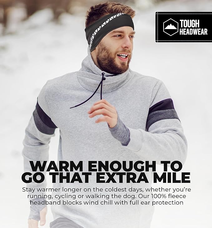 Tough Headwear Winter Headbands for Women - Ear Warmers - Ear Muffs for Winter - Fleece Headband for Men & Women for Cold Weather