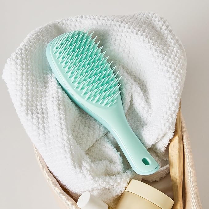 Tangle Teezer Fine & Fragile Ultimate Detangler Brush, Detangles & Reduces Breakage, Travel-Size Mini Hair Brush, Mint