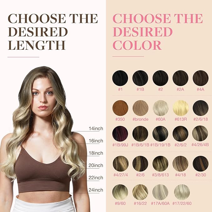 GOO GOO Tape in Hair Extensions Human Hair, 9/60 Balayage Ash Brown to Platinum Blonde, 16inch 50g 20pcs, Skin Weft Seamless Invisible, Silky Straight with Thick Ends, Remy Human Hair