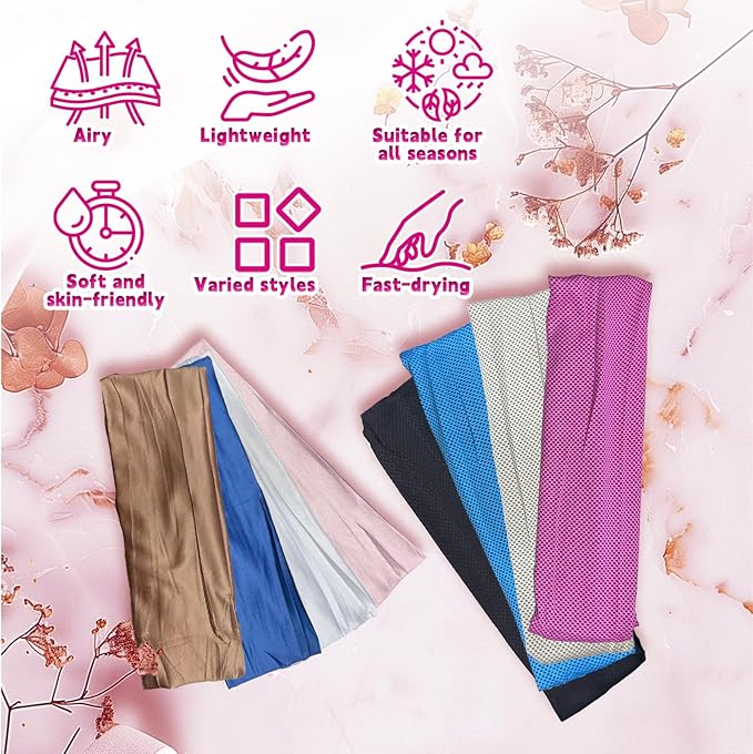 8PCS Workout Headbands for Women Non Slip, Elastic Thick Head Bands, Stretchy Soft Wide Headbands for Women Men for Running, Workouts, Yoga, Daily Use
