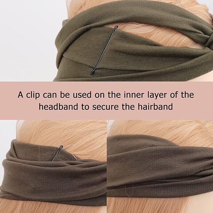 DRESHOW 8 Pack Headbands for Women Yoga Knotted Headbands Elastic Criss Cross Hair Accessories Sports Head Wrap Non Slip