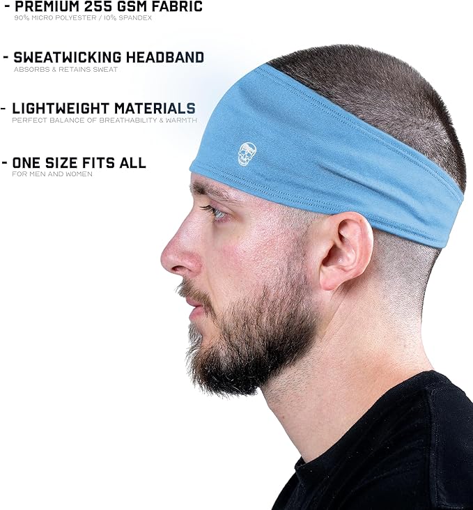 Gymreapers Workout Headbands for Men & Women-Comfortable Sweat Absorbing Band to Keep Hair Back During Running Sports Gym Cycling and Outdoor Activities