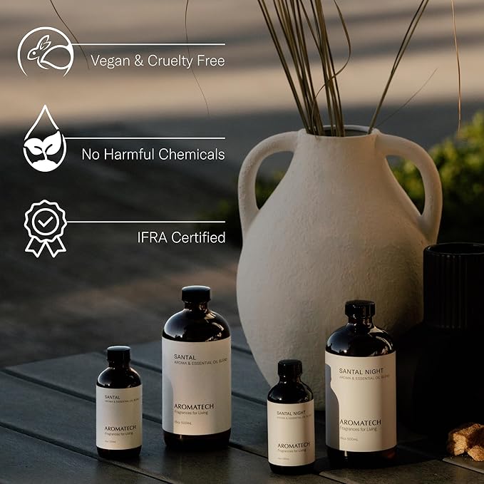 AromaTech Between The Sheets Premium Aroma Oil – Indulgent & Cozy Home Fragrance with Notes of Washed Linen, Hibiscus & Bergamot for Scent Diffusers, Cold-Air and UltraSonic Scent Machines – 500 mL