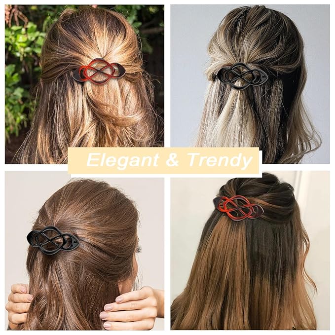 Hair Barrettes for Women 4packs Hair Clips French Barrette Vintage Accessories for Women Girls