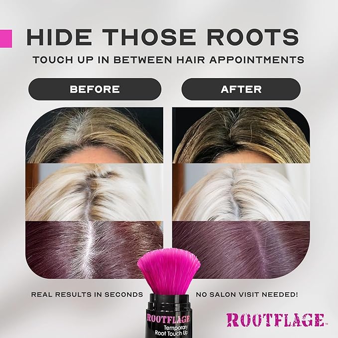Rootflage Fun Temporary Hair Color Powder - Works on All Hair Colors - Shampoos Out Easily (05 Peacock Blue)