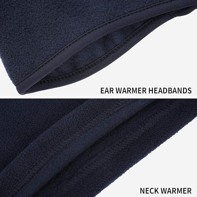 BBTO 6 Pieces Fleece Ear Warmers Headband Winter Neck Gaiter