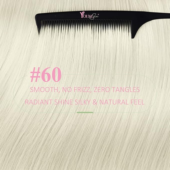 YoungSee Tape in Extensions Human Hair Platinum Blonde Tape in Hair Extensions Human Hair Tape in Extensions Real Human Hair Platinum Blonde 12Inch 30g Glue in Hair Extension for Women 20pcs