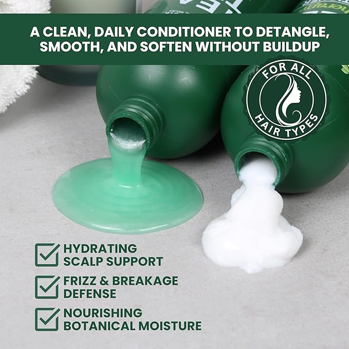 Tea Tree & Lavender Conditioner, Soothes Itchy, Dry Scalp, Refreshes, Hydrates, Detangles & Controls Frizz, Reduces Hair Loss, Lavender-Infused Nourishing Formula for All Hair Types, 16 fl oz