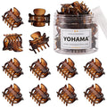 YOHAMA 12 pcs Small Hair Claw Clips Brown Durable Mini Jaw Clip Claw for Kids and Adult Multifunction Non-slip Hair Clips 1 inch Fixed Bangs Decoration Hairstyle