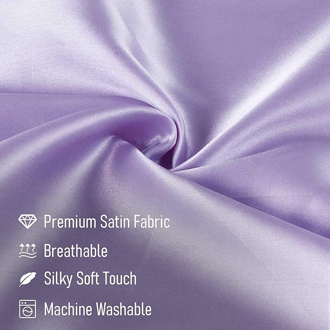 Tyfitb Satin Pillowcase Set for Hair & Skin Care – Cooling, Hypoallergenic, Anti-Frizz, Wrinkle-Free – Soft, Luxurious Pillowcases with Envelope Closure – 2-Pack, King Size 20x36, Gift-Ready