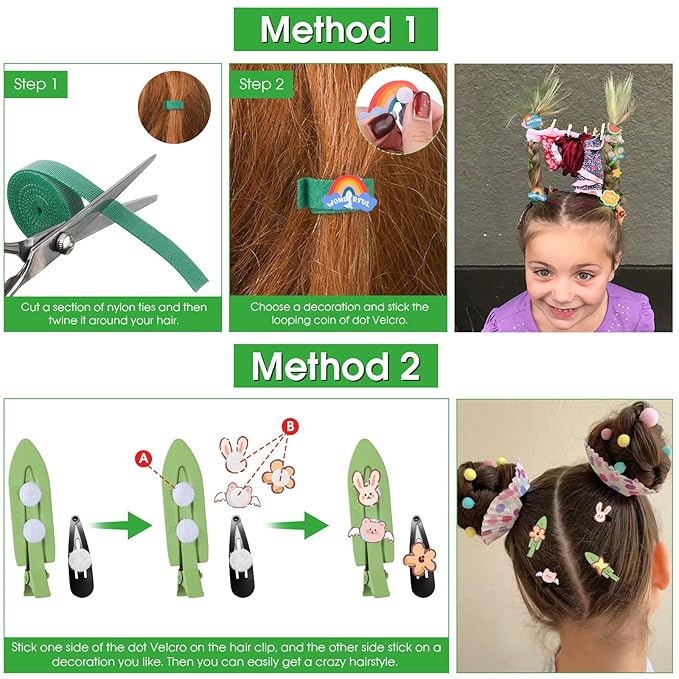 Temporary Hair Color Wax Kit, Stocking Stuffers for Teen Girls, Instant Hair Dye Color Wax Washable Natural Hair Color Cream for DIY Hairstyle on Crazy Hair Day, Children's Day, St. Patrick's (Green)