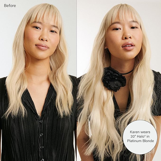 Luxy 100% Remy Human Hair – Halo Clip-In Hair Extensions –Natural Looking Volume & Length - One-Piece - Easy 5-Min Application 180 grams 20" Mocha Bronde Balayage