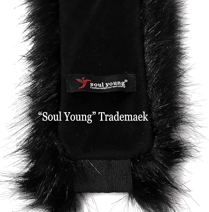 sy soul young Faux Fur Headband with Elastic for Women's Winter Earwarmer Earmuff