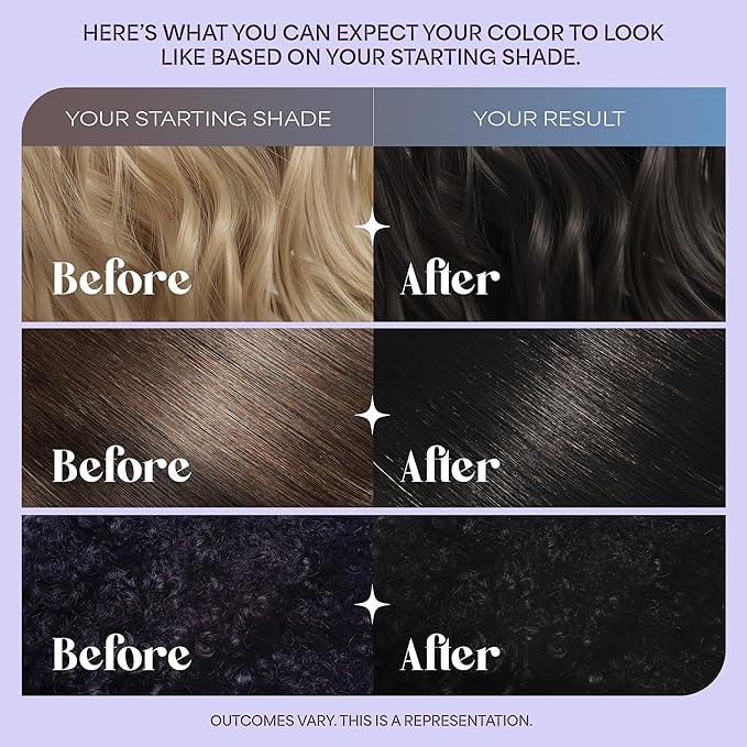 Hally Hair Color Cloud Hair Dye (Black) - Demi-Permanent Foam Hair Color for Women & Men - Mess-Free & Long-Lasting Hair Dye Kit, Hair Coloring Products Wash Out in 4-6 Weeks, Vegan