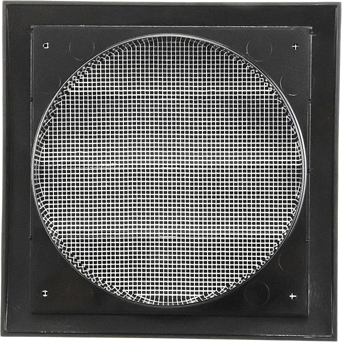 Repa Market 6 Inch Black Dryer Vent Hood/Duct Cover for Walls or Ducting/ABS Plastic Grille with Flaps & Insect Screen/Exhaust and Dryer Vent Covers for Indoor & Outdoor Use