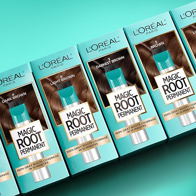 L’Oreal Paris Magic Root Rescue 10 Minute Root Hair Coloring Kit, Permanent Hair Color with Quick Precision Applicator, 100 percent Gray Coverage, 9 Light Blonde, 1 kit (Packaging May Vary)