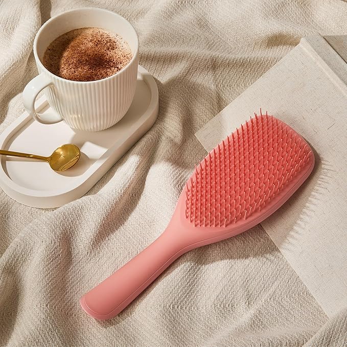 Tangle Teezer Large Ultimate Detangler Hairbrush for Wet & Dry Hair, Eliminates Knots & Reduces Breakage for Long, Thick, & Curly Hair Types, Coral Pink