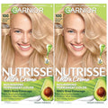 Garnier Hair Color Nutrisse Nourishing Creme, 100 Extra-Light Natural Blonde (Chamomile) Permanent Hair Dye, 2 Count (Packaging May Vary)