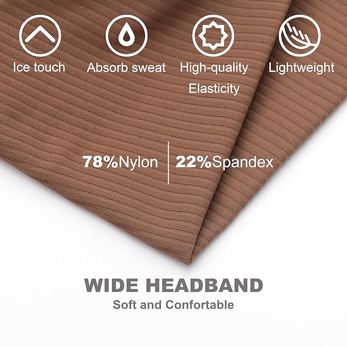 DRESHOW 4 Pack Turban Headbands for Women Wide Vintage Head Wraps Knotted Cute Hair Band Accessories
