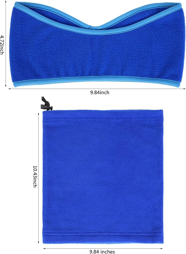 BBTO 6 Pieces Fleece Ear Warmers Headband Winter Neck Gaiter