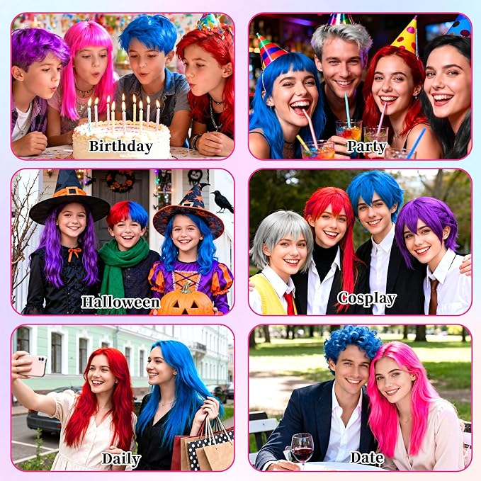 2 Pack Purple Hair spray,Hair spray temporary for Women Kids Men, Washable Temporary Hair Dye Spray，Spray hair color Non-Sticky，For Christmas Party, Halloween Crazy Hair Day,Cosplay Party