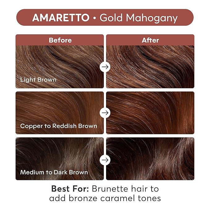 Madison Reed Color Reviving Gloss, Amaretto - Bronze, Semi-Permanent Hair Dye, Enhances Hair Color & Corrects Tone, Adds Brilliant Shine, Keratin & Argan Oil, 4 Fl Oz (118 mL)