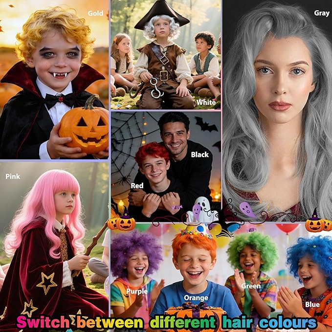 Purple Temporary Hair Color Spray for Kids, Instant Colored Hair Dye Alternative for Girls Boys Teens Women Men, Disposable Washable, Quick Styling for Party Cosplay Christmas Halloween, 150ml
