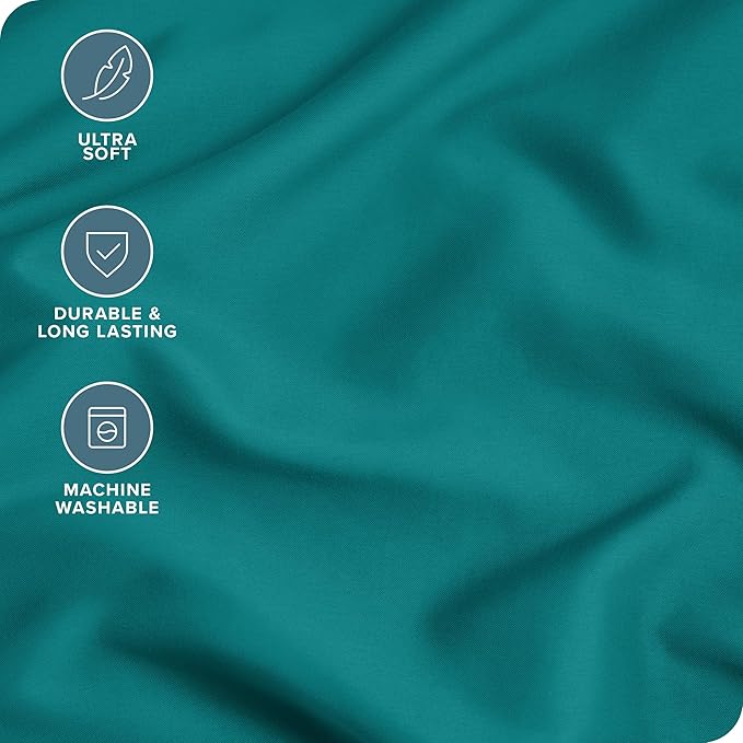 Bare Home Microfiber King Pillowcase Set of 4 - Emerald, 20x40
