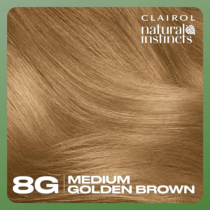 Clairol Natural Instincts Demi-Permanent Hair Dye, 8G Medium Golden Blonde Hair Color, Pack of 1