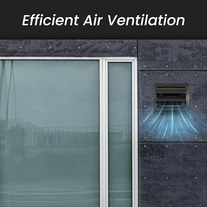 Repa Market 5 Inch Brown Dryer Vent Hood/Duct Cover for Walls or Ducting/ABS Plastic Grille with Flaps & Insect Screen/Exhaust and Dryer Vent Covers for Indoor & Outdoor Use