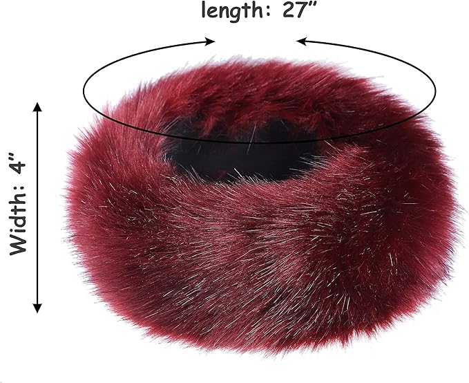 sy soul young Faux Fur Headband with Elastic for Women's Winter Earwarmer Earmuff