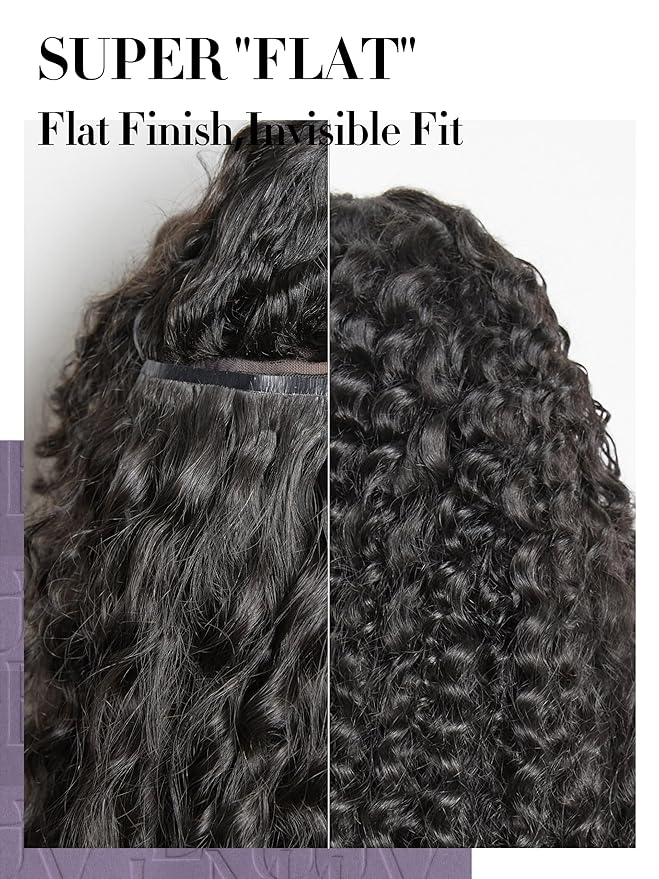 LUVME Clip in Hair Extensions Real Human Hair, Natural Black 135g 9pcs 18 Inch, Human Hair in Extensions for Women Clip ons Thick Loose Deep Wavy Extensions