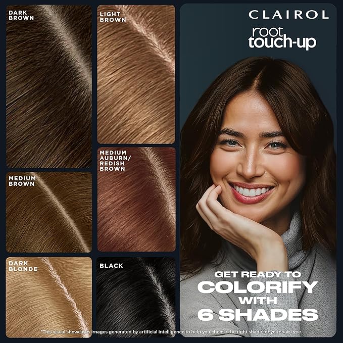 Clairol Root Touch-Up Temporary Hair Coloring Spray, Medium Brown Hair Color, Pack of 1