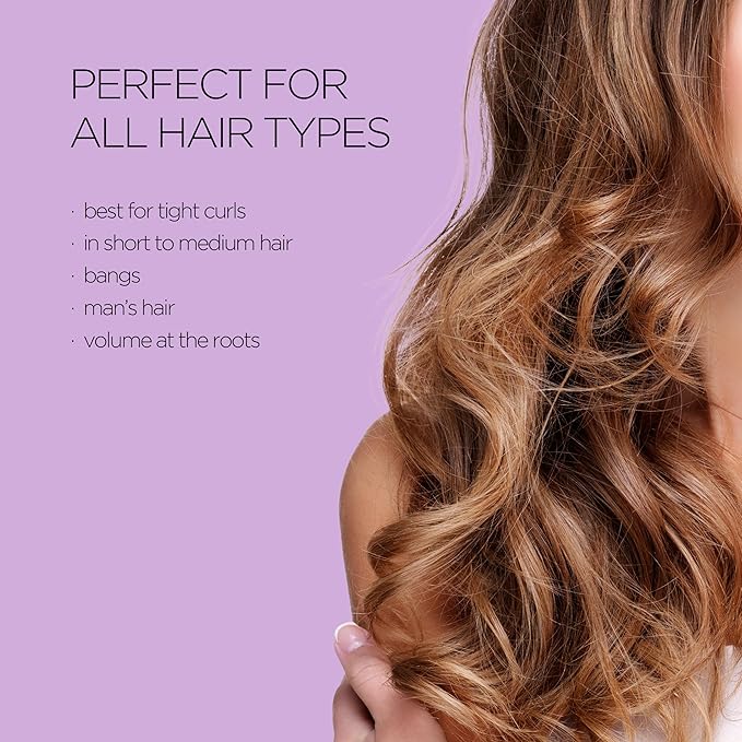 Magic Curling Round Brush (Wavy 1 Inch), Non-electronic, Self-Standing Round Quick Styling Brush, Great Blowout, Ceramic Coated/Ionic Thermal Barrel, Blowout Volume, Wave Styler