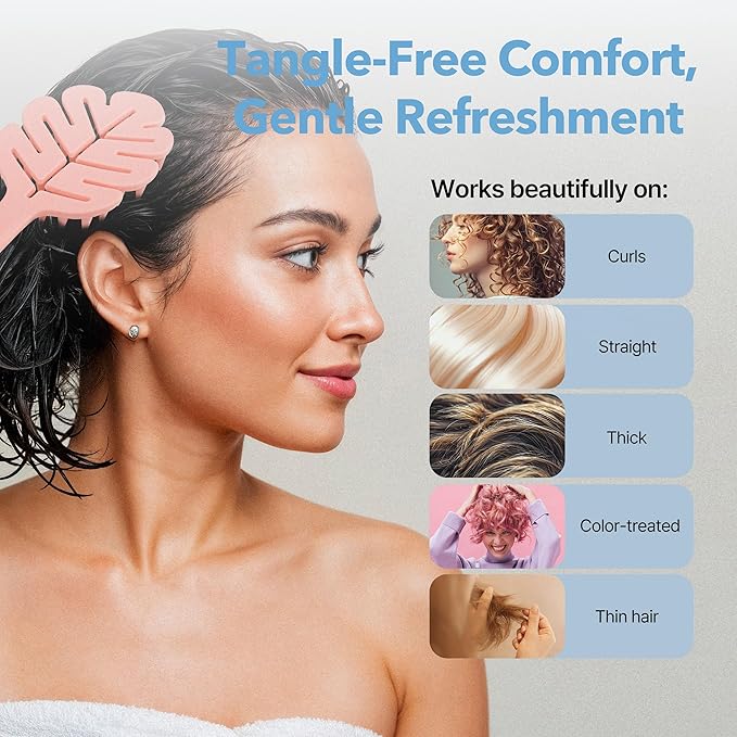 Sylune Scalp Massager Brush 2-Pack – Leaf-Grip Shampoo Scrubber for Deep Clean & Hair Care, Gentle for All Hair Types