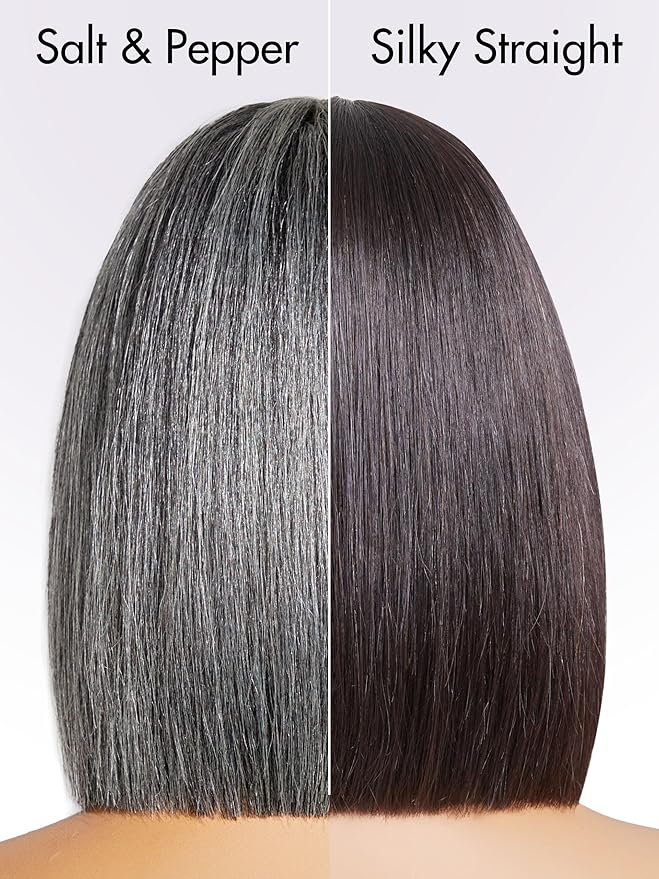 LUVME HAIR All-Day Comfort Wig 10 Inch Grey Salt & Pepper Silky Straight Bob Wig with Bangs Human Hair Glueless HD Lace Bob Wig with Mix Grey Color, Ready to Go Short Wigs For Women (Breathable Cap)