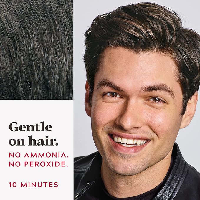 Just For Men Easy Comb-In Color Mens Hair Dye, Easy No Mix Application with Comb Applicator - Dark Brown, A-45, Pack of 1